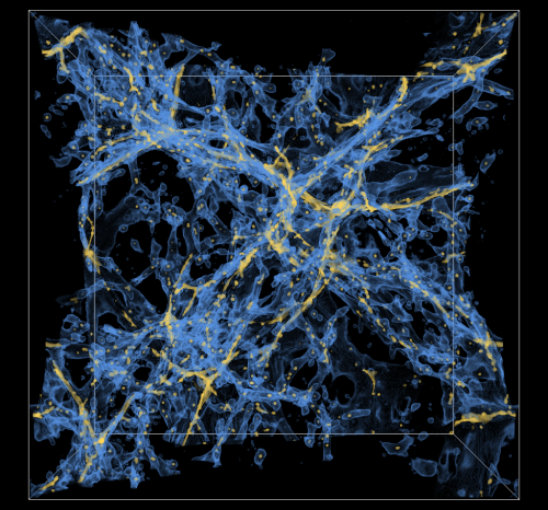 Using the Nyx code on Edison, scientists were able to run the largest simulation