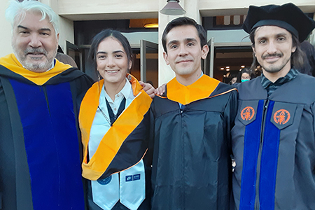 From left to right: Prof. Ramon Ravelo, Valeria Arteaga, Homero Reyes, and Prof. Jorge Muñoz.