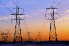 transmission lines sunset